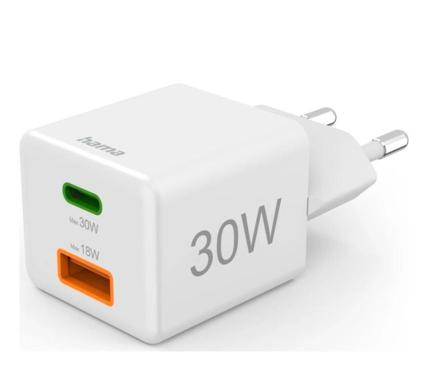 HAMA Ładowarka sieciowa Mini 30W 1xUSB-C, 1xUSB-A 4047443516527 - 1246878 - zdjęcie